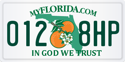FL license plate 0128HP