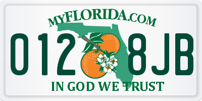 FL license plate 0128JB