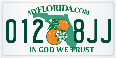 FL license plate 0128JJ