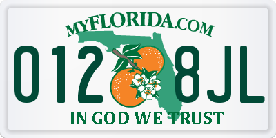 FL license plate 0128JL