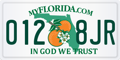 FL license plate 0128JR