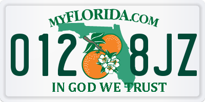 FL license plate 0128JZ