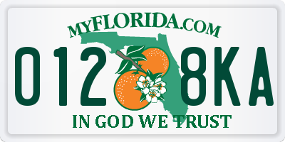 FL license plate 0128KA