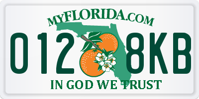 FL license plate 0128KB