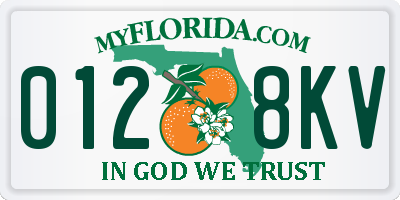 FL license plate 0128KV