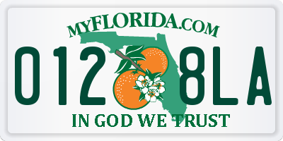 FL license plate 0128LA