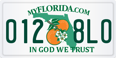 FL license plate 0128LO