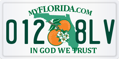 FL license plate 0128LV