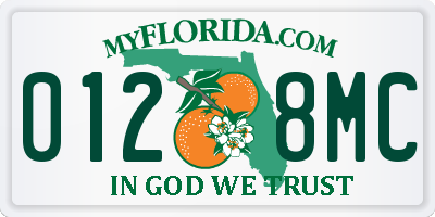 FL license plate 0128MC