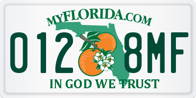 FL license plate 0128MF