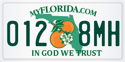 FL license plate 0128MH