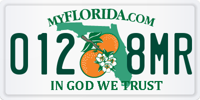 FL license plate 0128MR