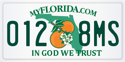 FL license plate 0128MS
