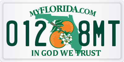 FL license plate 0128MT