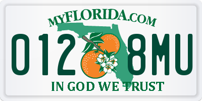 FL license plate 0128MU