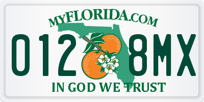 FL license plate 0128MX