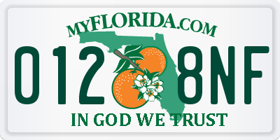 FL license plate 0128NF