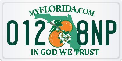FL license plate 0128NP