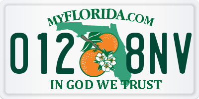 FL license plate 0128NV