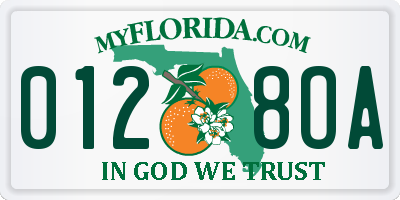 FL license plate 0128OA