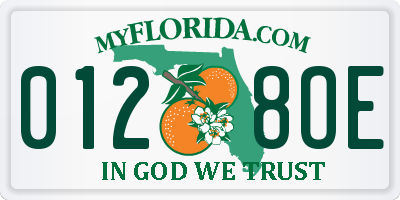 FL license plate 0128OE