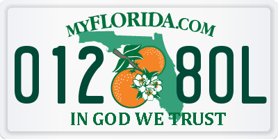 FL license plate 0128OL
