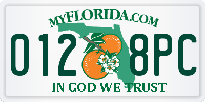 FL license plate 0128PC
