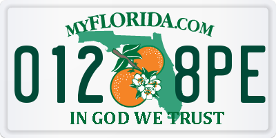 FL license plate 0128PE