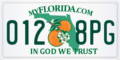 FL license plate 0128PG