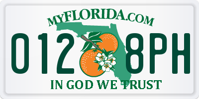 FL license plate 0128PH
