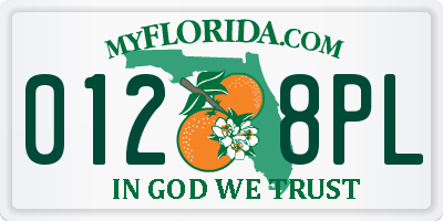 FL license plate 0128PL