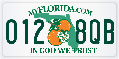 FL license plate 0128QB