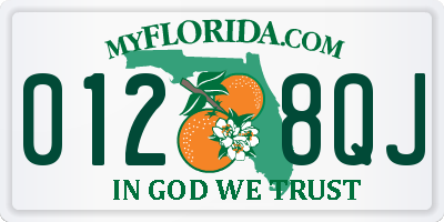 FL license plate 0128QJ