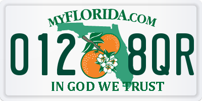 FL license plate 0128QR