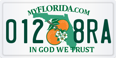 FL license plate 0128RA