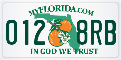 FL license plate 0128RB