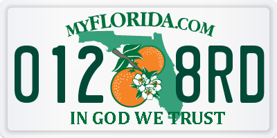 FL license plate 0128RD