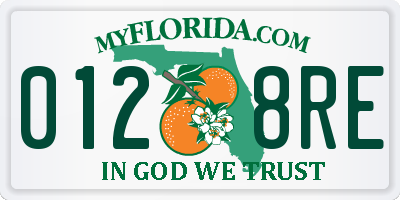 FL license plate 0128RE