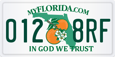 FL license plate 0128RF