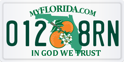 FL license plate 0128RN