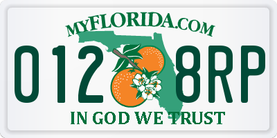 FL license plate 0128RP