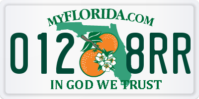 FL license plate 0128RR