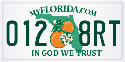 FL license plate 0128RT