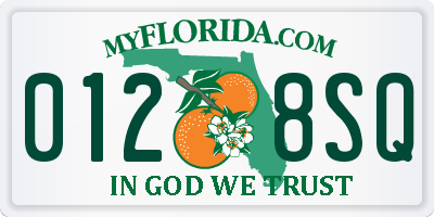 FL license plate 0128SQ