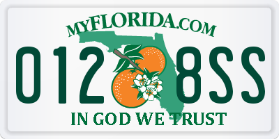 FL license plate 0128SS