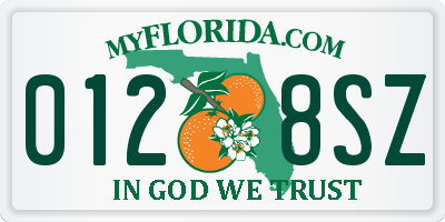 FL license plate 0128SZ
