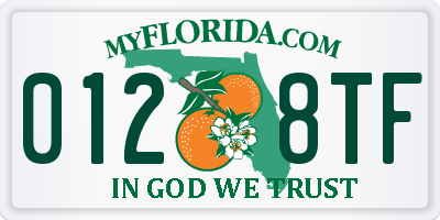 FL license plate 0128TF