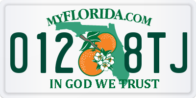 FL license plate 0128TJ