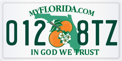 FL license plate 0128TZ