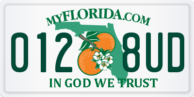 FL license plate 0128UD